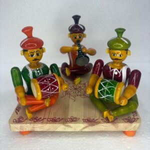 3 people drums playing set